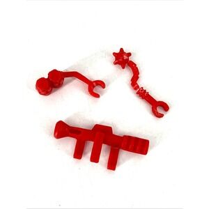 Dino Riders Weapon Lot Red Gun Blaster Tyco 1987 Accessories Binoculars Whip